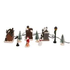 Battery Operated LED Lighted Christmas Village, 11 Pieces -Fancy Decor House Shop jel1324 03