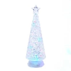 13" Battery-Operated RGB LED Light Up Christmas Tree With Water