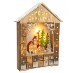 Battery-Operated Light-Up LED "Merry Christmas" Advent Calendar