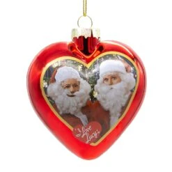 I Love Lucy® Glass Christmas Special Heart Ornament