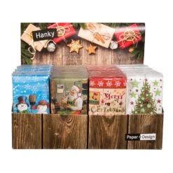 Christmas Design Tissues, 4 Assorted