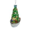 Noble Gems™ Boat With Christmas Tree Glass Ornament -Fancy Decor House Shop nb1365 01