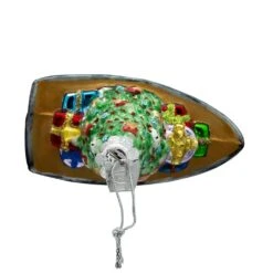 Noble Gems™ Boat With Christmas Tree Glass Ornament -Fancy Decor House Shop nb1365 04
