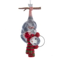 Noble Gems™ Hanging Christmas Possum Glass Ornament