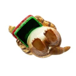 Noble Gems™ Glass Cat With Christmas Gifts Ornament -Fancy Decor House Shop nbx0056 05