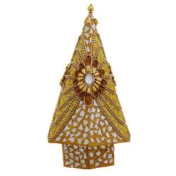 8" Gold, Silver & Bronze Ombré Christmas Tree Table Top