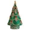Green Christmas Tree With Red And Gold Accents Table Piece
