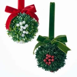 Christmas Kisses Mistletoe Ball With Display Tree, 72-Piece Set