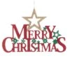Red And Green "Merry Christmas" Ornament -Fancy Decor House Shop t3093