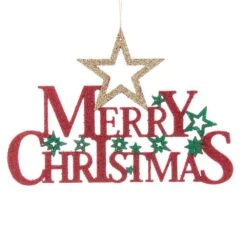 Red And Green "Merry Christmas" Ornament