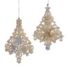 Platinum Christmas Tree Ornaments, 2 Assorted