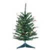 24" Pre-Lit Clear Incandescent Red Berries And Pinecone Christmas Tree -Fancy Decor House Shop tr2331