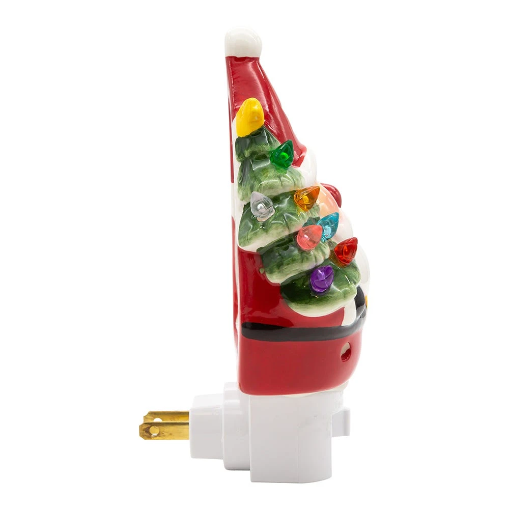 5" Santa With Christmas Tree Night Light 4 5" Santa With Christmas Tree Night Light - Image 2