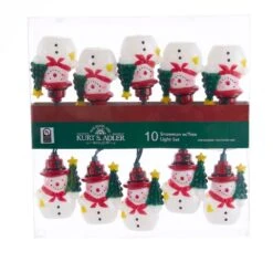 11.5' UL 10-Light Snowman With Christmas Tree Light Set