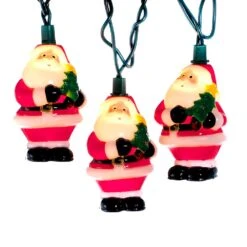 11.5' UL 10-Light Santa With Christmas Tree Light Set -Fancy Decor House Shop ul4291