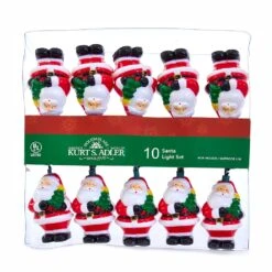 11.5' UL 10-Light Santa With Christmas Tree Light Set