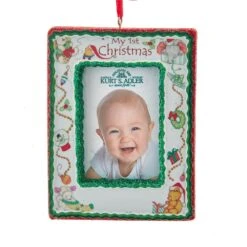 "My 1st Christmas" Photo Frame Ornament For Personalization