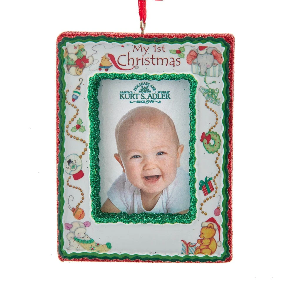 "My 1st Christmas" Photo Frame Ornament For Personalization 3 "My 1st Christmas" Photo Frame Ornament For Personalization